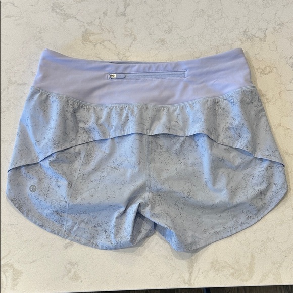 Lululemon Speed Up Mid Rise Short 4" Lined size 4 Gravel Dust Pastel Blue Purple - Picture 11 of 14